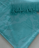 Moroccan Bath Towel - Aqua